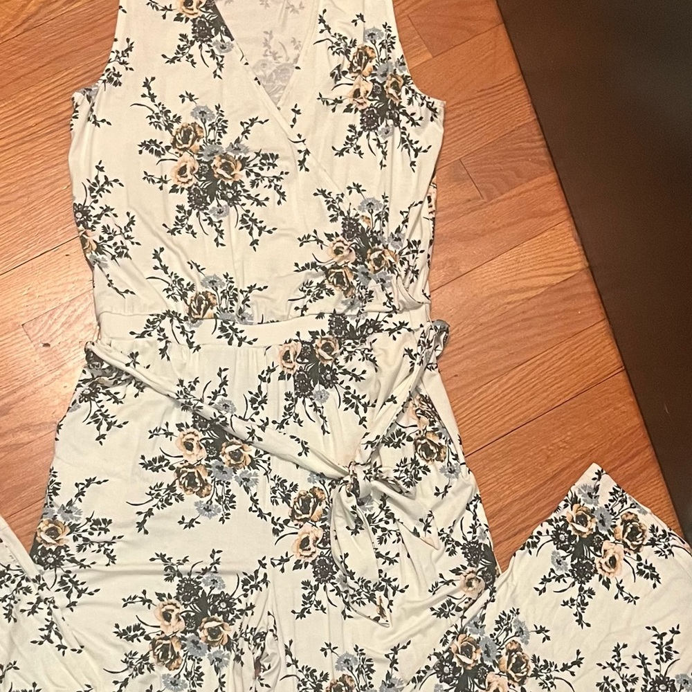 Laurie Felt Floral Wrap Jumpsuit
